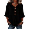 Women's V Neck Linen Button Top Summer Casual Blouse Breathable Lightweight Tshirts for Beach Office Vacation