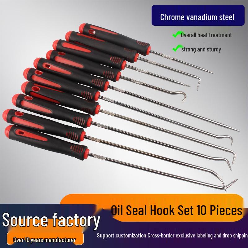 10-Piece Mini Oil Seal Hook Set for Tire and Auto Repair