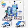 750PCS City Police Station Trucks Car Building Blocks with 10 Policeman Model Bricks Construction Toy for Children Gift