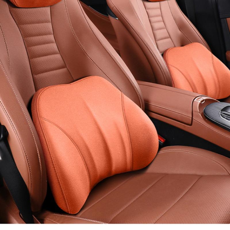 New Suede Memory Foam Car Lumbar Support, Car Seat Cushion And Lumbar Support Pillow