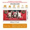 1pc Large and interesting Christmas garage banner - three donkeys wearing Santa hats, a Merry Christmas sign