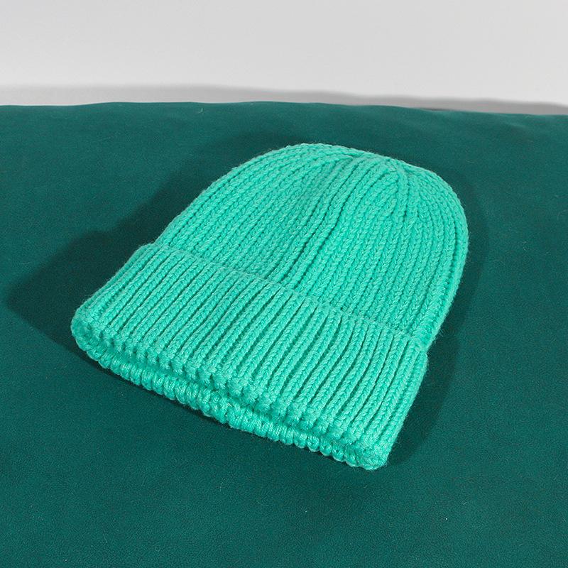 Hat for Women In Autumn and Winter Korean Style Versatile Knitted Hat Custom Embroidery Candy Color Wool Hat Warm Cold Hat Men's Trendy