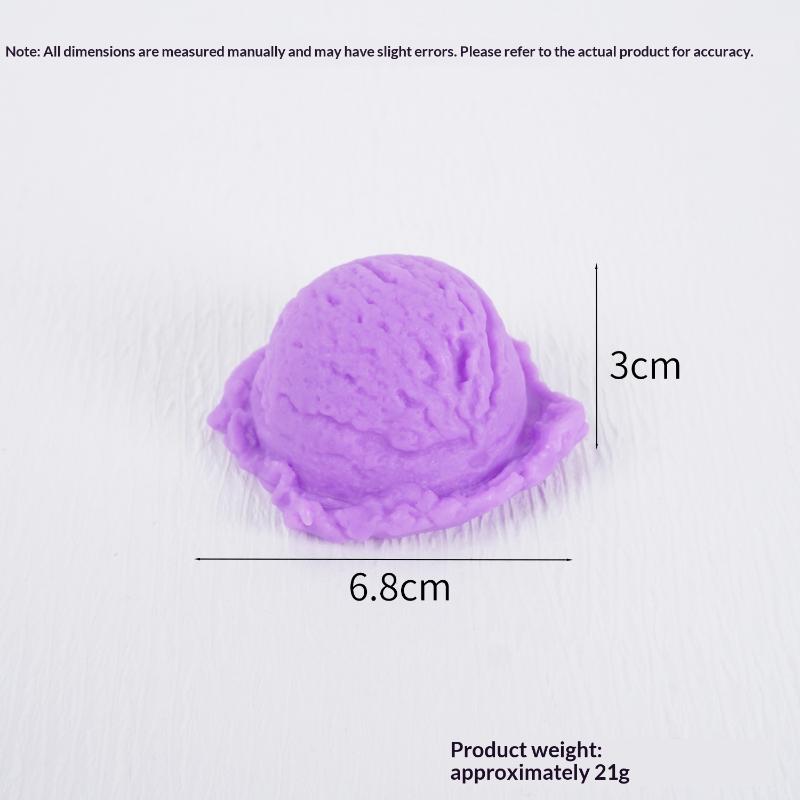 Simulation Ice Cream Ball Model Waterproof Lifelike Fake Sweet Cone Ornament for Window Display Home Kitchen Decor Photo Props