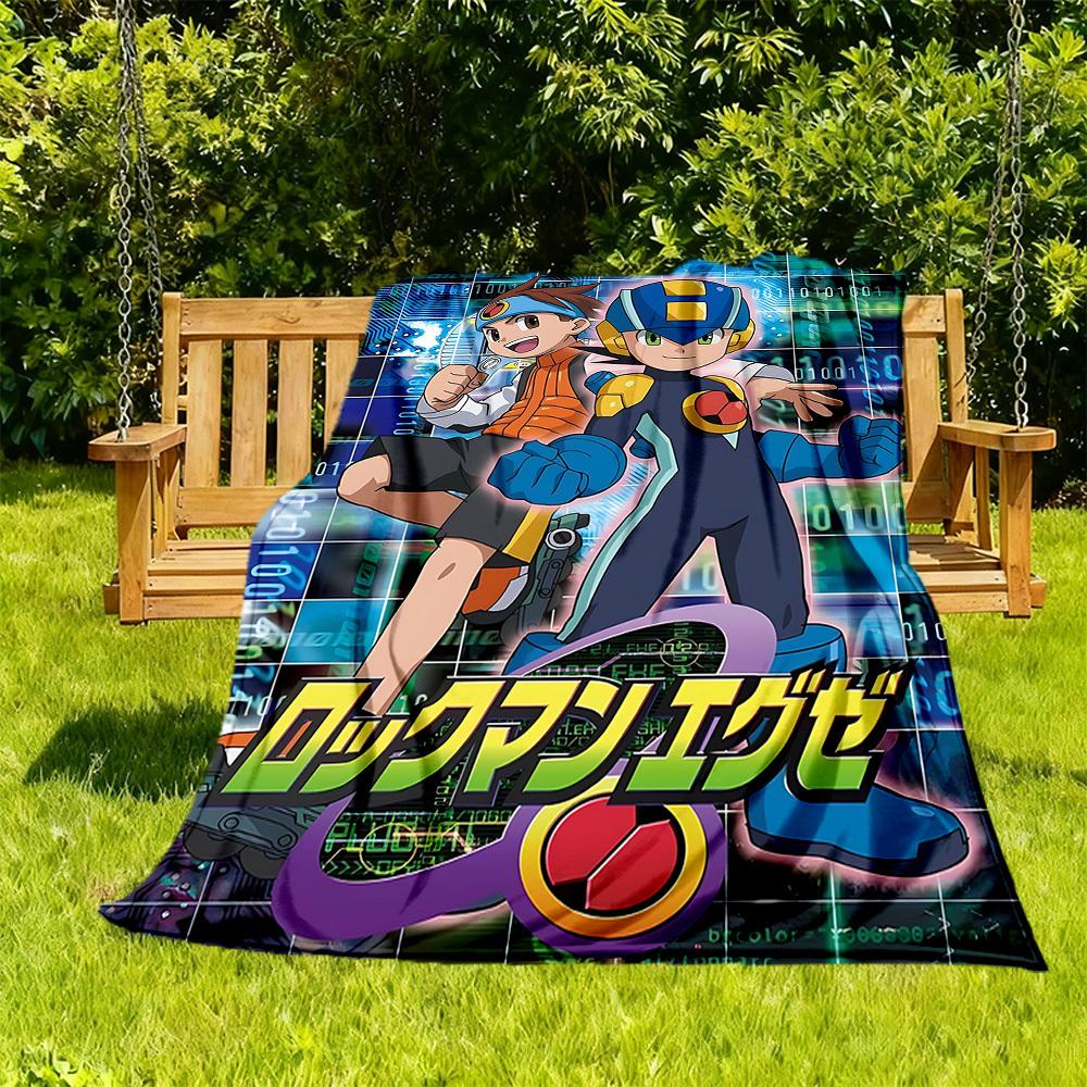 

1pc Cybernetic Adventures All-Season Comfort, Outdoor Flannel Blanket - Soft, Warm & Cozy for Naps, Camping & Travel 013 130x150cm