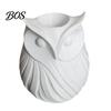 Black And White Pen Cup 3D Printed Owl Holder, 2 in 1 Flower Vase Makeup Brush Storage Desk Organizer, Cute Plastic Home Office Decor Frosted Texture