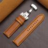 Handmade Cowhide Watch Strap 18mm 20mm 22mm Top-Grain Leather Leather Watch Band for Dw Butterfly Buckle Quick Release Wristband