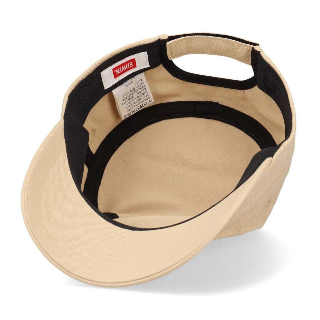 EDWIN Cotton Twill Work Cap, Basic Simple Design, Beige, Men's Casual Hat, Japanese Brand