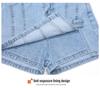 2024 Damen High Waist A-Linien Denim Skort: Schlankmachender Bodycon Minirock mit angenähten Shorts für den Sommer