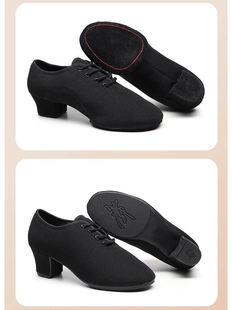 Women's High Heel Latin Dance Shoes - Adult Training & Teacher Oxford Square Dance Footwear