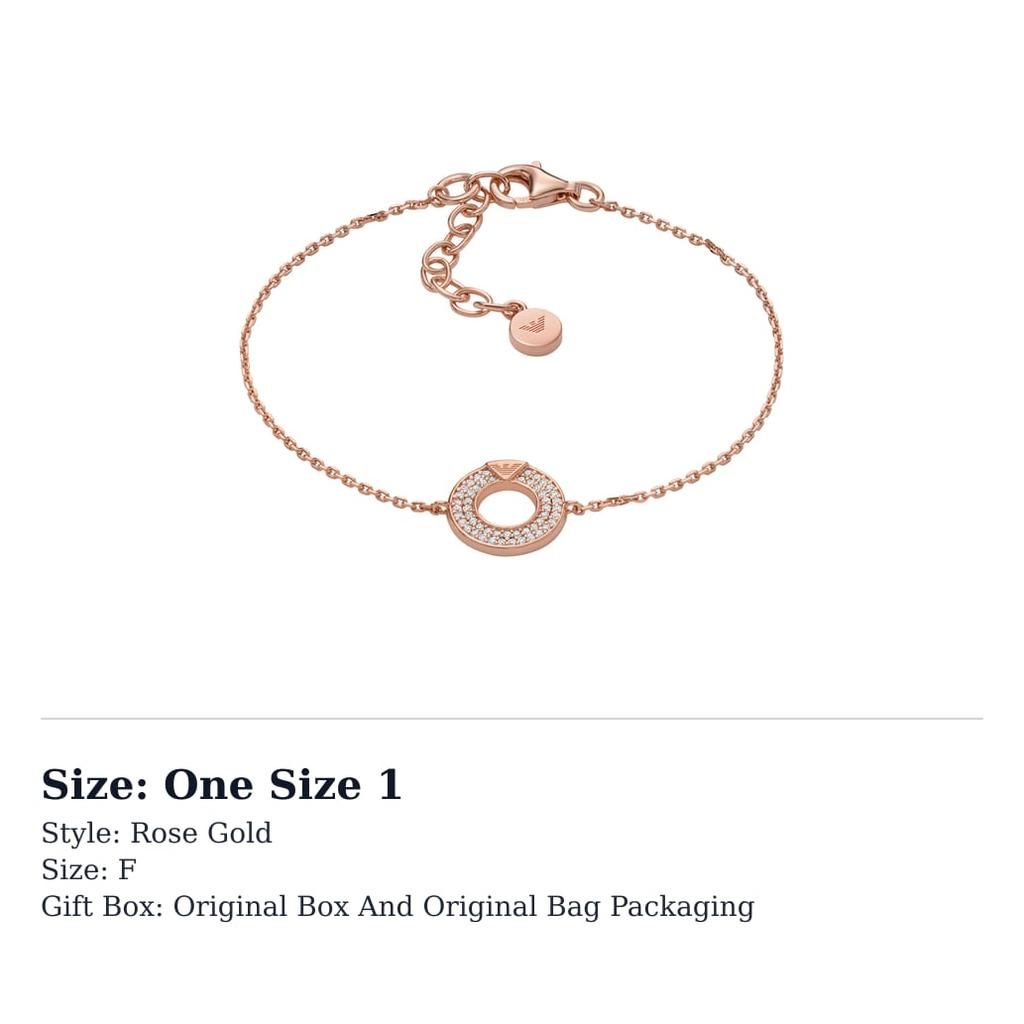EMPORIO ARMANI Rose Gold-Tone Sterling Silver Components Bracelet EG3589221