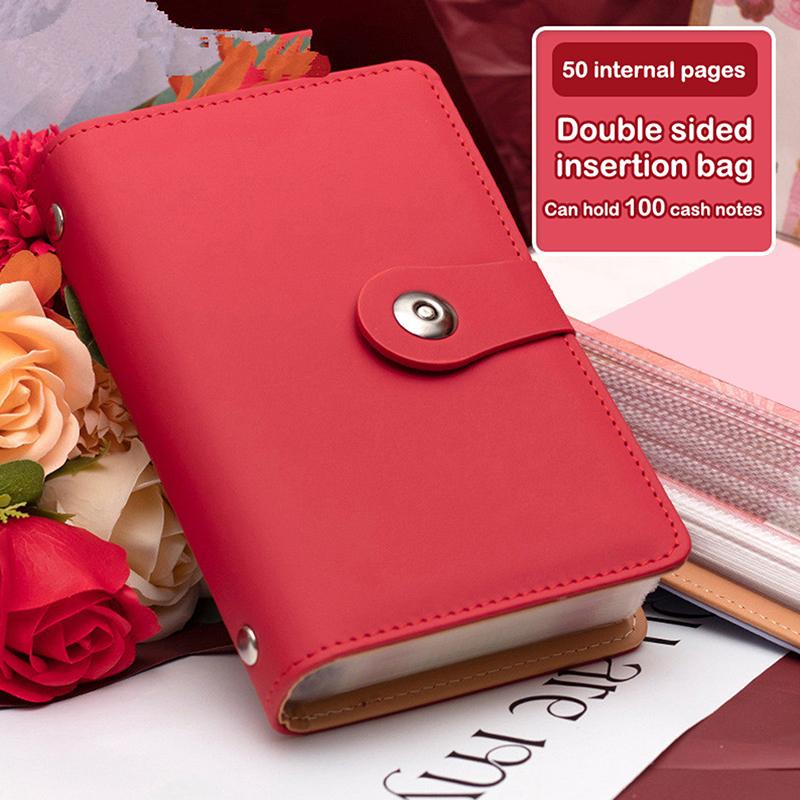 Banknote Storage Book Made Of Pu Material, Can Hold 100 Banknotes, With Banknote Photos, Stamps, Bank Card Storage Book