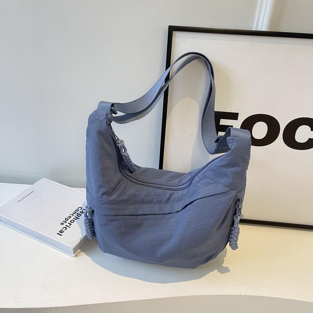 Fashion Men'S And Women'S Class Satchel Nylon Cloth Messenger Bag Large Capacity Shoulder Bag Japanese Travel Dumpling Bag