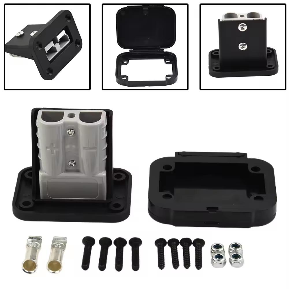 2pcs 50A/120A/175A Cable Connectors Plug For Anderson Plug Connector Flush Mount Bracket Panel Cover For Caravan Camper