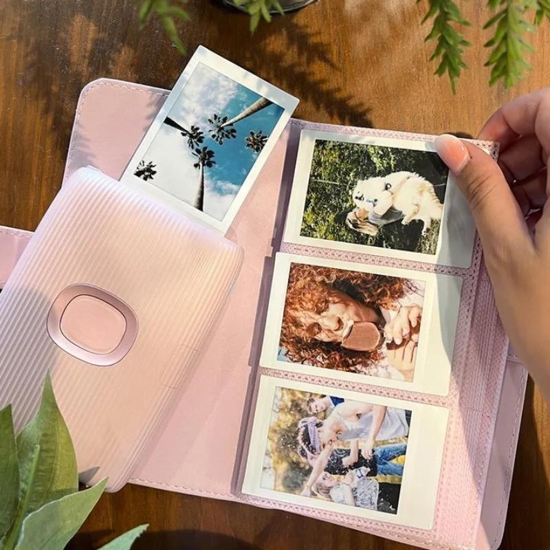 108 Pockets Photo Album Film Camera 3 Inch Photo Paper PU Leather Storage Case Stamp Collection for Film Camera Bag
