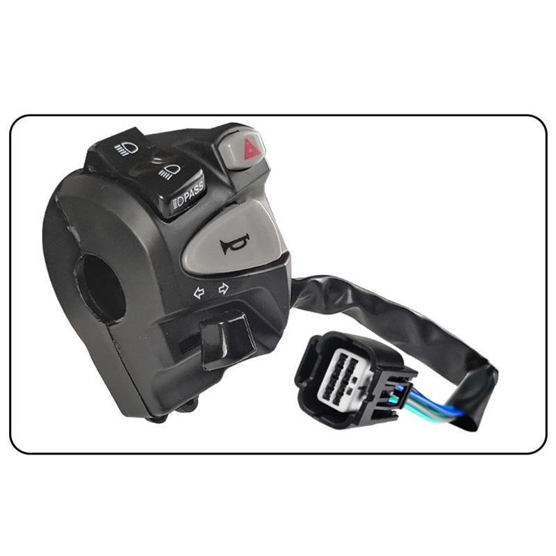 Motorcycle Handlebar Control Switch Assembly, Waterproof Motorbike Handlebar Switch with Turn Signal/Horn/Start/Stop