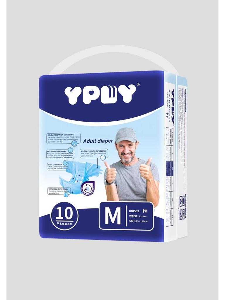 YPWY Bilingual Adult Diapers, Plus Size, Thickened, Super Absorbent