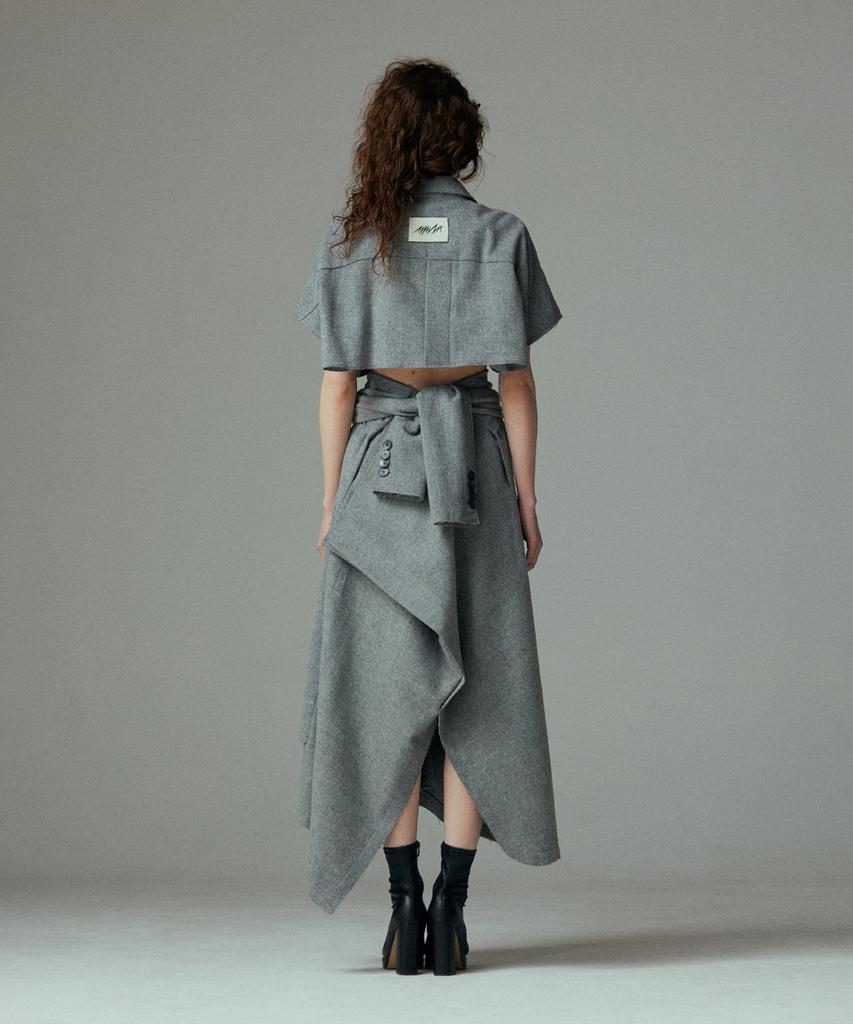 Mmam Sleeveless Crop Coat