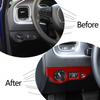 Red Headlight Switch Cover Trim Accessories for Dodge Challenger 15+/Charger 10+