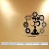 Metal Wall Art Yoga Meditation Symbol Black Painted Iron Mandala Decor for Home Study Meditation Room Spiritual Gift