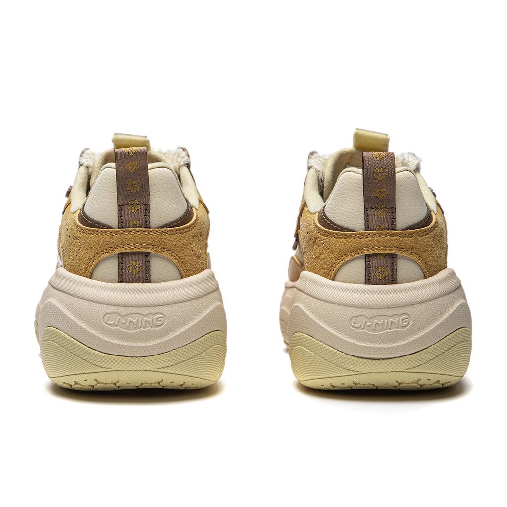 Li-Ning Honey V2 Classic Comfortable Casual Non-Slip Wear-Resistant Low-Top Dad Shoes Women sneaker Yellow Milky AGCU414-4