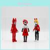 4-inch Hell's Inn Clown Doll Model Toy Set Of 6 Plastic/resin Material