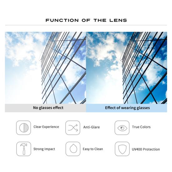 Gafas de Sol Polarizadas Construcción Sólida Resistentes al Deslumbramiento PC Unisex Gafas de Sol con Protección Solar y Almohadilla Nasal para el Hogar