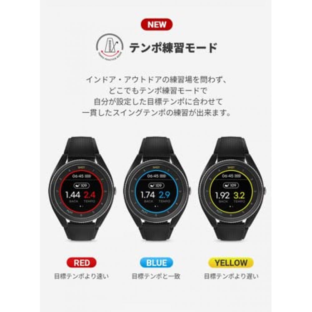 [Voice Caddy] Voice Caddie T9 Schwarz Uhr Golf Navigation Tempo Übungsmodus Shot & Putt Automatische Erkennung Höhenunterschied Distanzanzeige 3-P