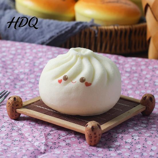 Dumpling Stress Ball Cartoon Steamed Bun Squeeze Toy Simulated Sensory Pinch Relief Gadget Fidget Relaxation Decompression Tool Slow Rebound