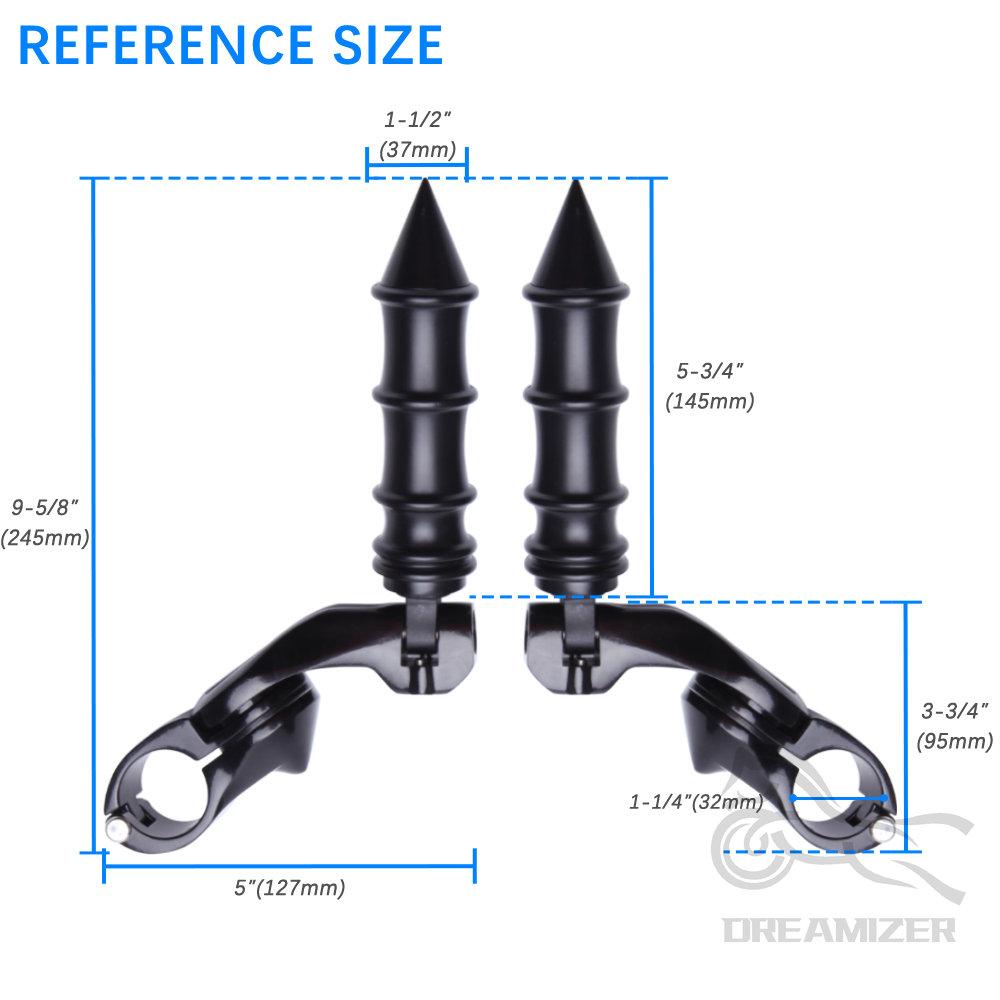 Universal For Harley Davidson Road King Road Street Glide Motorcycle Highway Foot Pegs Footrest 1.25" Engine Guard Pedal