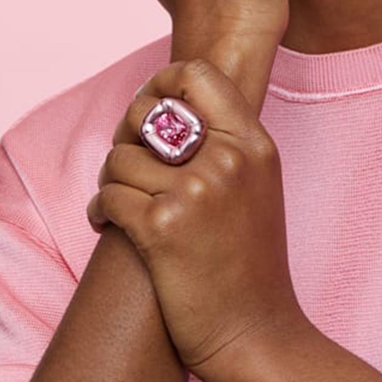 Swarovski Cuscino Portaanelli Personalizzato Dulcis Taglio Cristallo Sintetico Rosa Anelli da Donna 5609721
