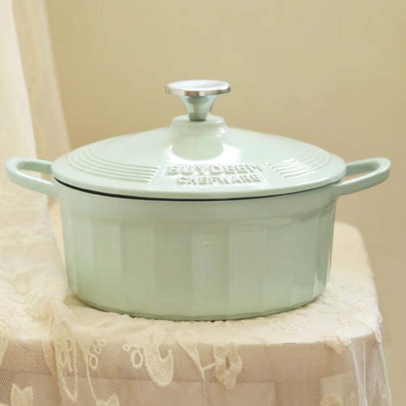 Buydeem Enamel Cast Iron Stew Pot