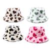 Fashionable Love Pattern Bucket Hat for Various Head Size Winter Autumn Thicken Fisherman Hat Headpiece for Casual Wear