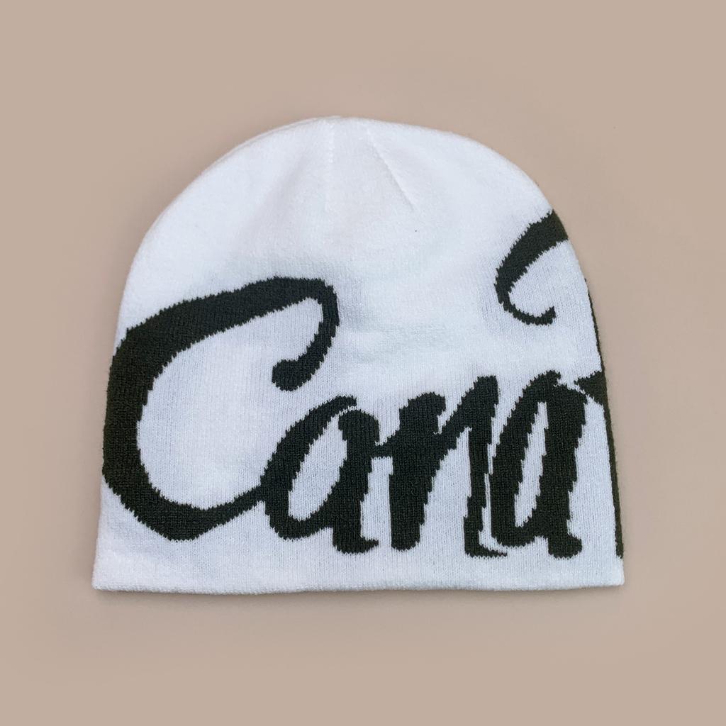 New American Contrasting Letter Jacquard Knitted Hat for Men and Women Warm Hip-hop Skateboard Personalized Pullover Hat