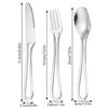 304 Stainless Steel Cutlery Set Black Flatware Western Dessert Forks Spoons Steak Knives Cake Spoon Knife Fork Spoon Set