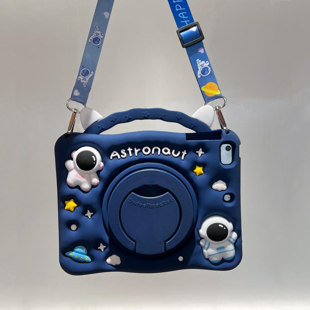3D Astronaut 360 Stand Flat Case For iPad Redmi pad  SE 8.7 in pad 10.6 in SE 11 in 5 6 11in 5pro 6Pro SE 8.7 pad 2 11 inch Redmi SE 11 iPad mini pro