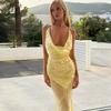 European and American women's clothing new Spice Girl low-cut sexy suspender backless slim sequined dress dress