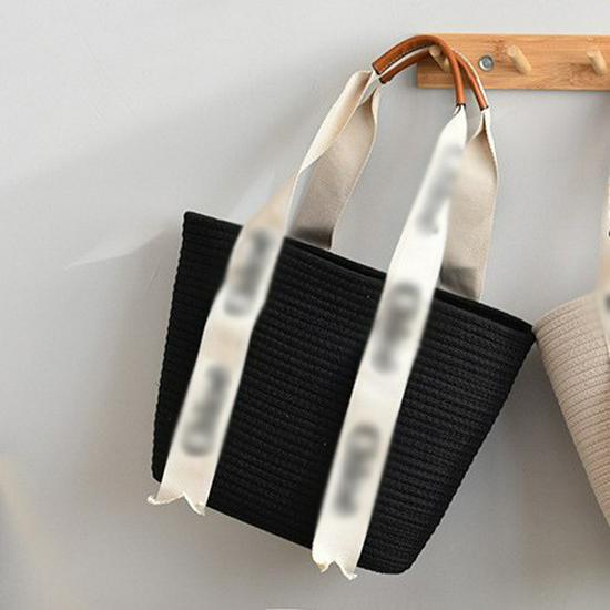 Celebrity Straw Woven Tote: Ruční košík s uchy s písmeny, taška přes rameno z bavlněného lana pro ženy