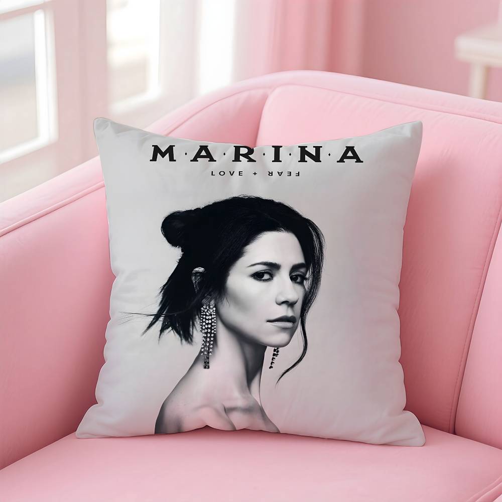 Federa per cuscino con motivo album musicale M-Marina And The Diamonds, Federa stampata per cuscino da divano in soggiorno e Decorazione per camera da letto