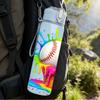1PC Splash Baseball Art 750ml Color Plastic Sports Water Bottle Leakproof Flip Straw Lid Suitable for Sports Office Home Use