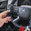 1Pcs Carbon Fiber Logo Steering Wheel Decal Logo 3D Sticker Car Badge Logo For Mitsubishi Outlander RalliArt ASX Pajero Lancer