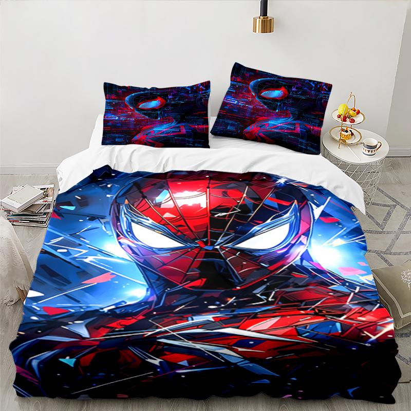 3PCS Red Spider Art Bedding set,Ideal For1pc Duvet Cover And 2pcs Pillowcases Perfect for Christmas gift,Ideal for Bedroom, Dormitory