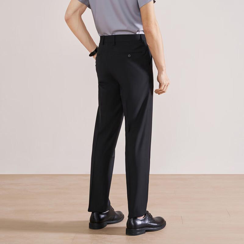 Men's Slim Fit Wool Blend Business Suit Trousers