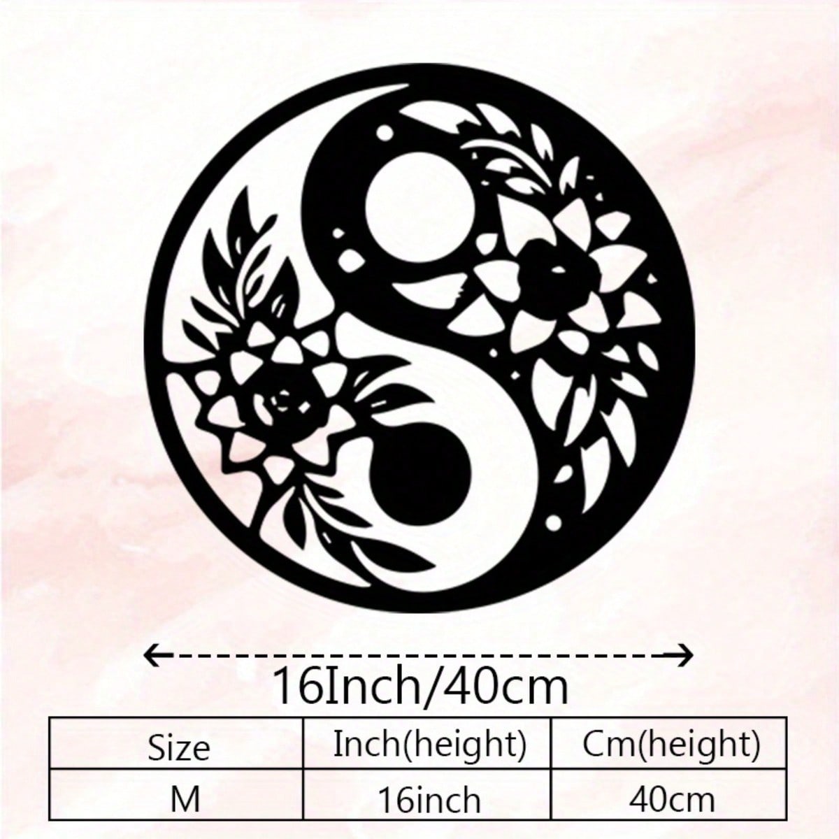 Iron Yin Yang Wall Art Sculpture for Garden Decor Yoga Gift разноцветный