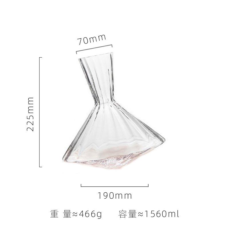 

Nordic Wine Decanter Creative Spinning Top Wide Edge Tumbler with Wooden Stand Fast Aerating Pourer