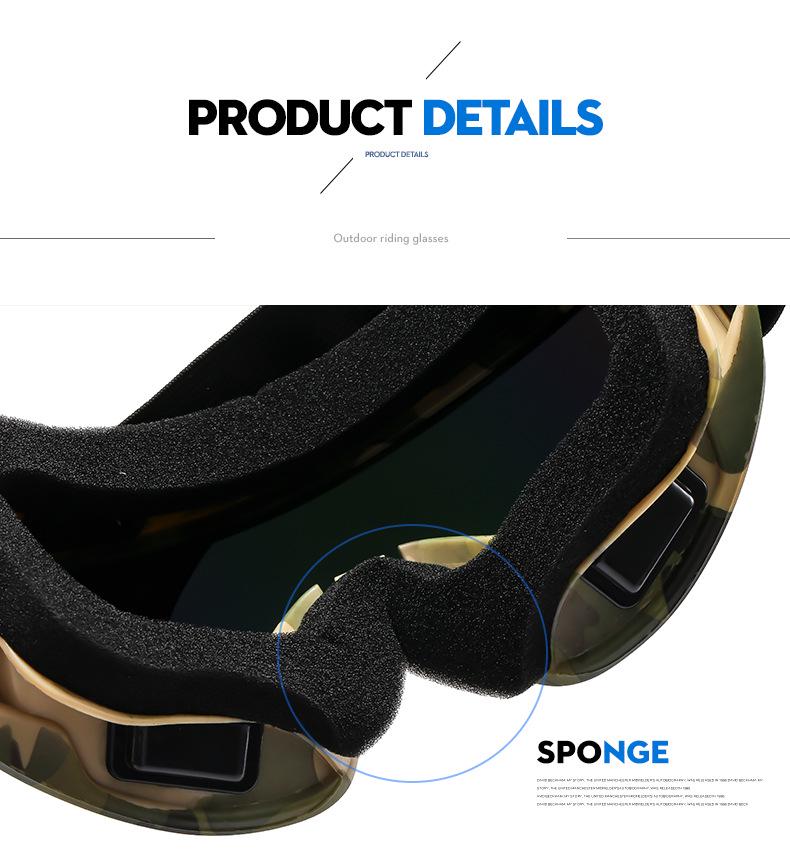 Cross-border Fashion Anti-fog Ski Goggles: Large Frame, Wind & Sand Proof, Colorful Protective Sports Glasses