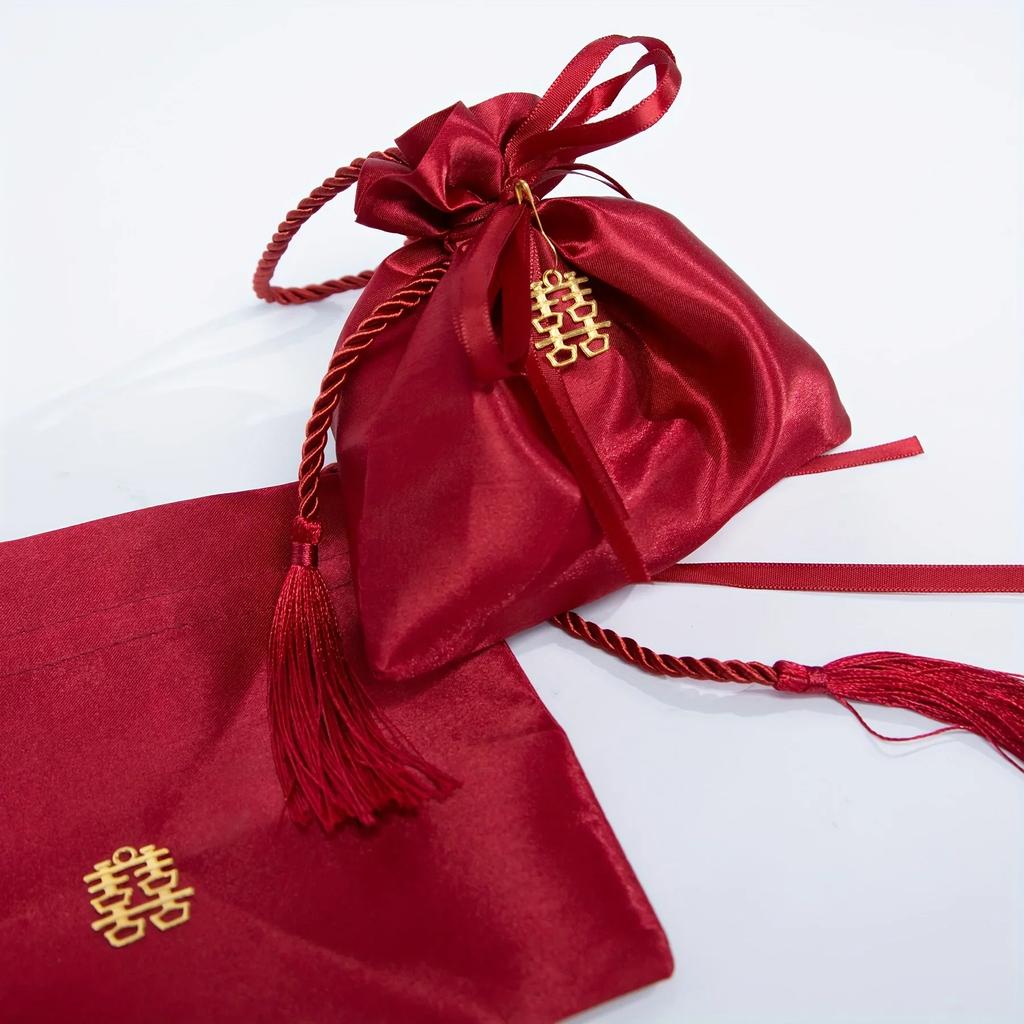 5pcs/set - Chinese style wedding candy bag wedding candy bag gift box engagement gift