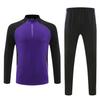Autumn-Winter Football Hoodie Jacket & Training Set: Adult Quick-Dry Half-Zip Top Team Uniform