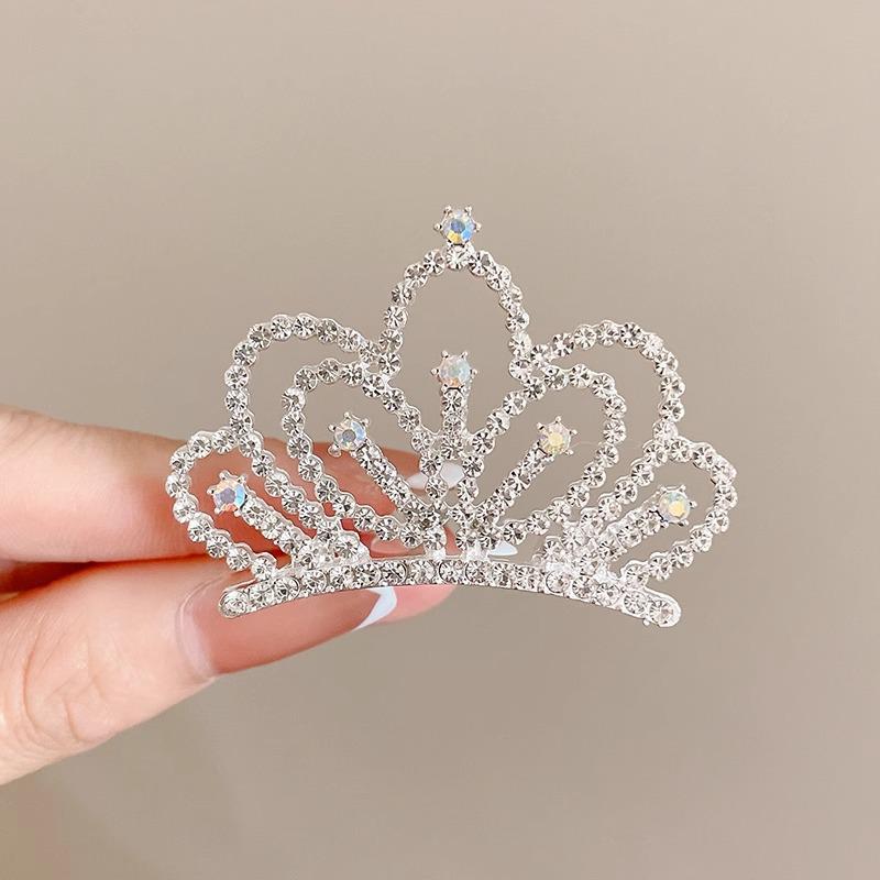 Dívčí princeznovská korunka sponka do vlasů ozdoba hlavy - Dětské vlasové doplňky na narozeniny a vystoupení