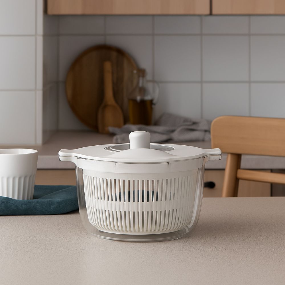 Quick Dry Salad Dryer Large Capacity Greens Washer Dryer Fruits Drain Basket  Fruits Vegetables