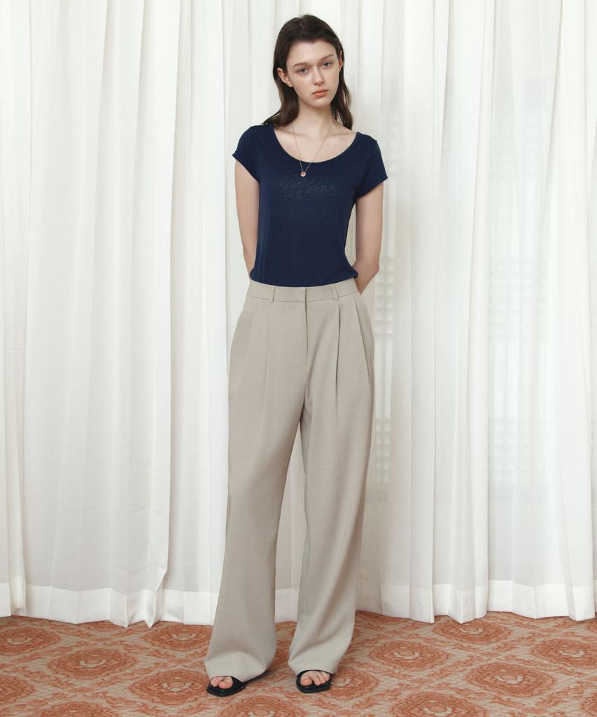 Siyajyu Sipt7205 Breeze Wide Slacks_Khaki Beige